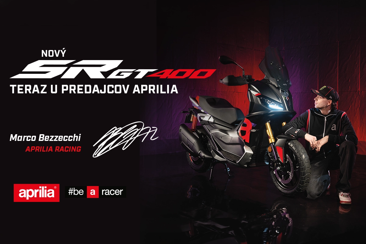 Nové SR GT 400 teraz u predajcov Aprilia.