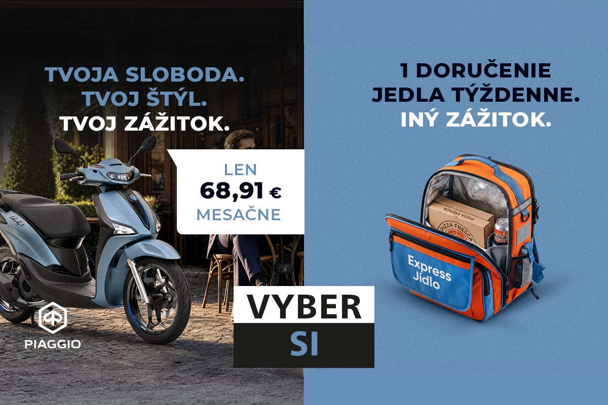 Vyraz na svojom Piaggiu už dnes, s nízkou mesačnou splátkou